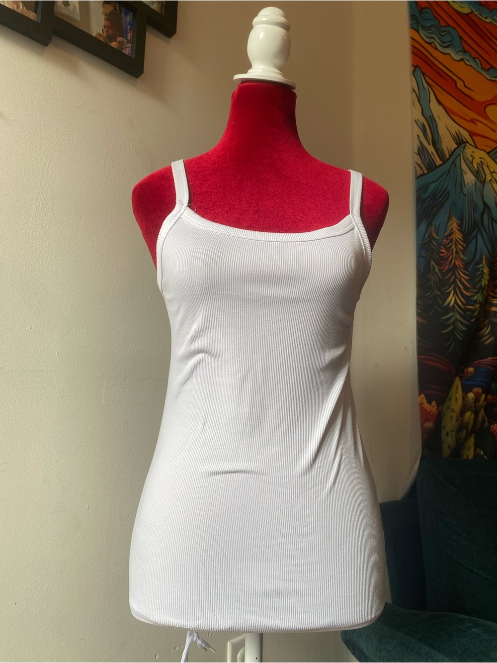 No Boundaries White Ribbed Cami Tank